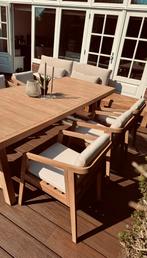 NIEUW IN DOOS Buiten eettafel Dubai en 4 stoelen Kaela, Tuin en Terras, Ophalen, Nieuw, Eettafel
