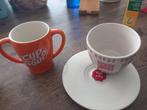 Leuke mokken oa met papa erop en leuke schaaltjes, soepkomme, Huis en Inrichting, Keuken | Servies, Ophalen of Verzenden, Gebruikt