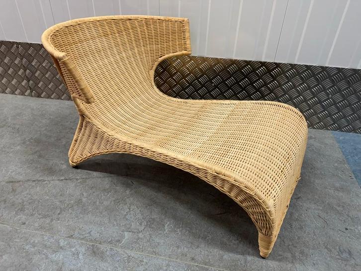 IKEA PS Rotan Loungestoel - Monika Mulder Design, Huis en Inrichting, Stoelen, Gebruikt, Eén, Riet of Rotan, Bruin, Ophalen