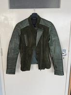 Groene Carlo Saecchi Leren Jack Maat 34, Ophalen of Verzenden, Zo goed als nieuw, Maat 34 (XS) of kleiner, Groen