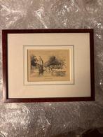 Entree de Gouda - Ingelijste Prent, Antiek en Kunst, Kunst | Etsen en Gravures, Ophalen