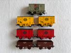 Set oude Lima goederenwagons Castrol/Agfa/ASG/SNCF, Gelijkstroom, Wagon, Ophalen of Verzenden, Zo goed als nieuw