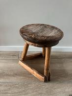 Antiek Houten Krukje, Ophalen, Gebruikt, Bruin, Eén