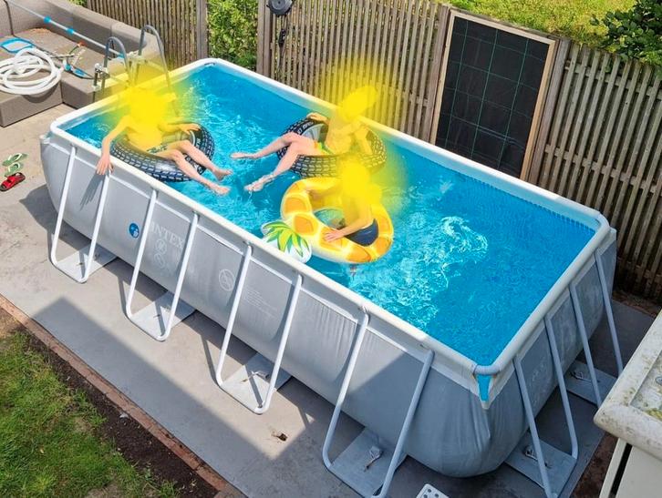 Intex Prism Zwembad 4x2m - Compleet met Pomp & Accessoires, Tuin en Terras, Zwembaden, Gebruikt, Opzetzwembad, 400 cm of meer