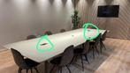 Grote vergadertafel 400x140cm met stopcontacten, Ophalen
