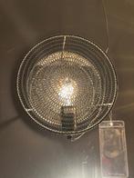 Showmodel Wandlamp rond zwart gaas 25cm, Ophalen, Zo goed als nieuw, Glas
