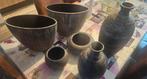 Set ( 6 stuks ) bloempotten voor binnen., Ophalen, Rond, Binnen, Zo goed als nieuw