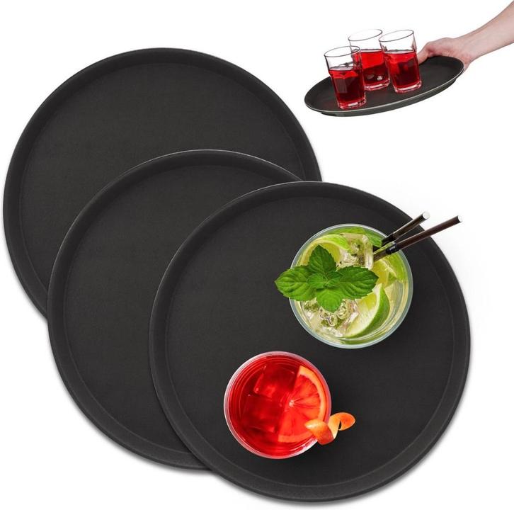 Dienbladen, Huis en Inrichting, Woonaccessoires | Dienbladen, Gebruikt, Overige materialen, Rond, Ophalen of Verzenden