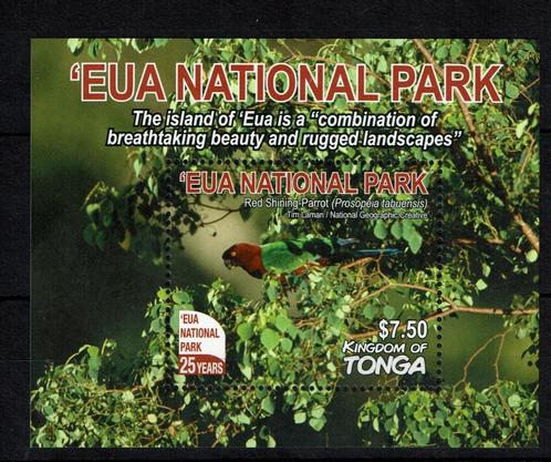 tonga 2017 pf blok papegaaien parrots vogels birds bomen, Postzegels en Munten, Postzegels | Thematische zegels, Postfris, Dier of Natuur