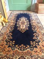 Vintage handgeknoopt perzisch tapijt, wol, blauw, terra, Huis en Inrichting, Stoffering | Tapijten en Kleden, Blauw, 200 cm of meer