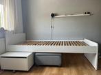 Släkt bed, Huis en Inrichting, Gebruikt, 90 cm, Eenpersoons, Wit