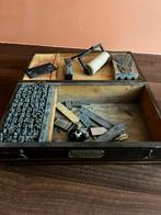 Antieke Drukletters Set Paul Abat Paris, Ophalen of Verzenden