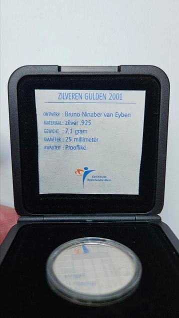 Zilveren Gulden 2001 Prooflike beschikbaar voor biedingen