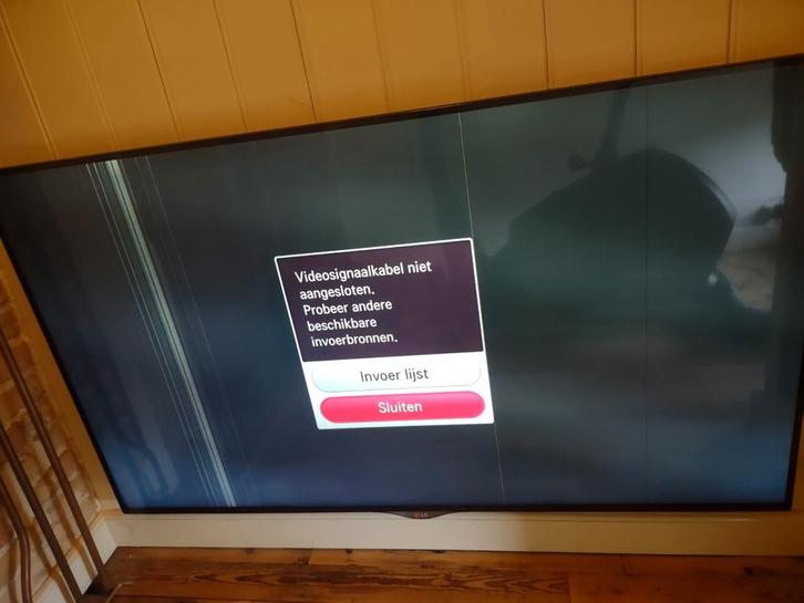Te koop LG TV 55" 4K, met strepen op scherm, Audio, Tv en Foto, Televisies, Gebruikt, LED, 100 cm of meer, 4k (UHD), LG, Smart TV