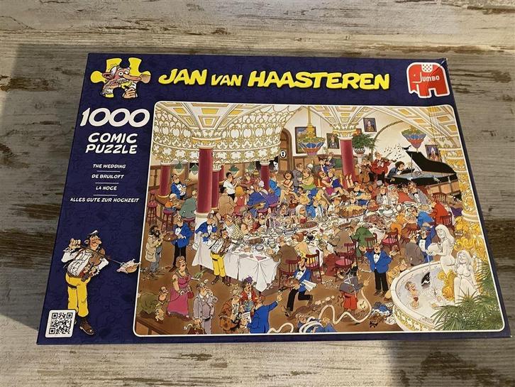 jan van haasteren - de bruiloft 1000 stuks [s314], Hobby en Vrije tijd, Denksport en Puzzels, Zo goed als nieuw, 500 t/m 1500 stukjes
