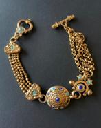 Berfijnde boho stijl armband, Overige materialen, Gebruikt, Verzenden, Goud