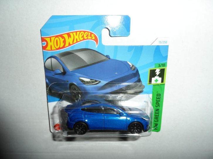 Hot Wheels - Tesla Model Y (blauw) 1:64, Hobby en Vrije tijd, Modelauto's | Overige schalen, Nieuw, Auto, Ophalen of Verzenden