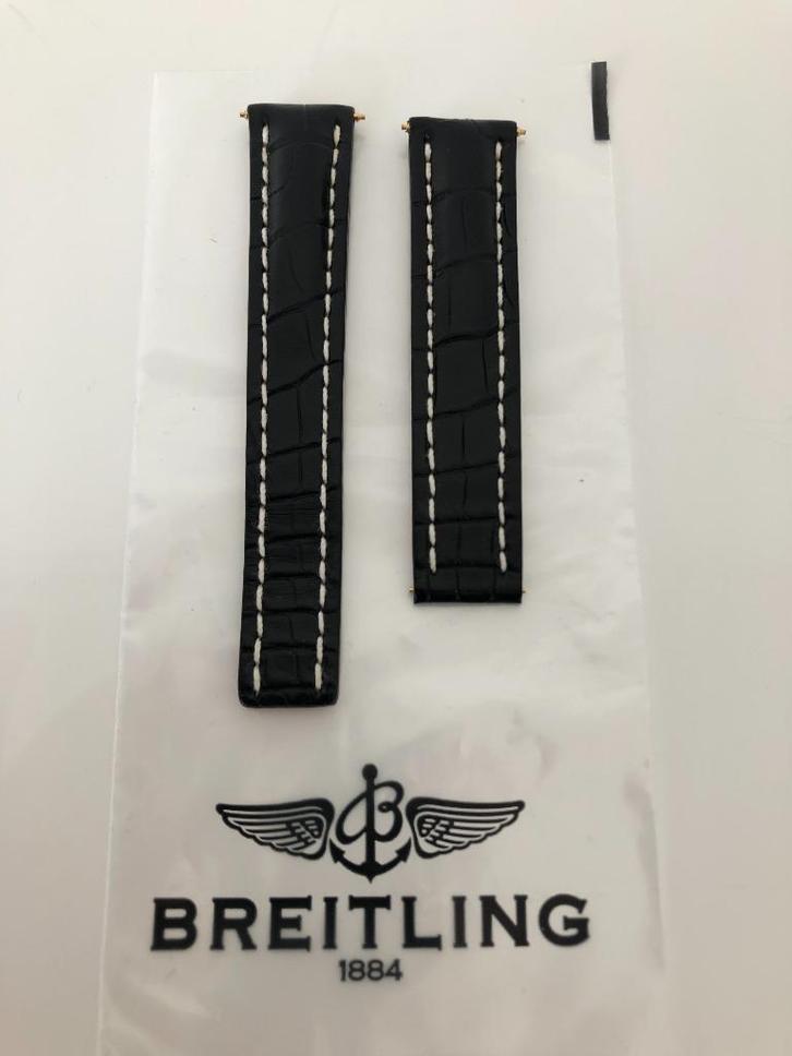 Breitling Kroko Leder Armband | Nieuw | Origineel | €450,-!!, Sieraden, Tassen en Uiterlijk, Overige Accessoires, Nieuw, Ophalen of Verzenden