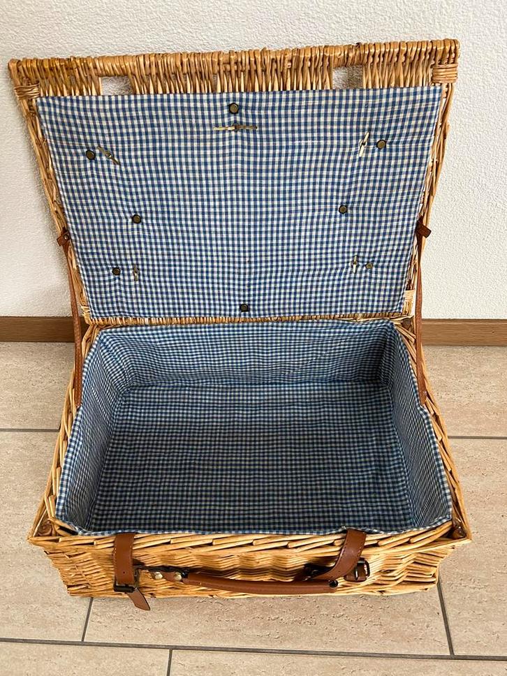 Lege Picknickmand/Koffer - Vintage Stijl, Hobby en Vrije tijd, Picknickmanden, Gebruikt, Zonder inhoud, Ophalen of Verzenden