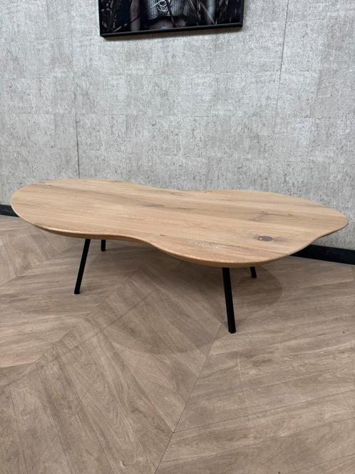 Organische vorm Cloud eiken salontafel 150x90 *nieuw, Huis en Inrichting, Tafels | Salontafels, Nieuw, Minder dan 50 cm, 50 tot 100 cm
