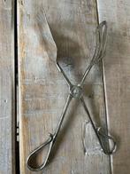 Oude verzilverde tang / saladetang / gebakstang / bestek, Antiek en Kunst, Ophalen