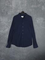 Profuomo Overhemd XL 44 Donkerblauw Knitted Shirt, Blauw, ., Ophalen of Verzenden, .