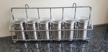 Kruidenrek met 6 potjes beschikbaar voor biedingen
