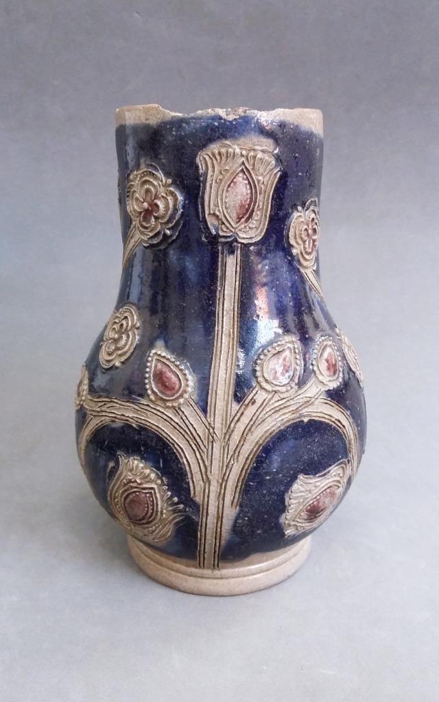 Om 1650-1675 Bodemvondst Steengoed Gres Kruik Westerwald, Antiek en Kunst, Antiek | Keramiek en Aardewerk, Ophalen of Verzenden