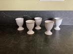 ANTIEKE EIERDOPJES, MET GOUDKLEURIG RANDJE,  5 STUKS, Antiek en Kunst, Ophalen of Verzenden