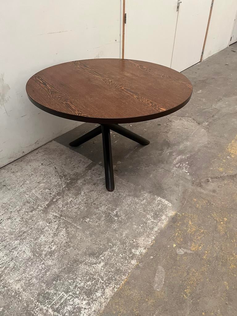 Eettafel rond ‘plataan’ Gerard Geytenbeek jaren 60 €495 hout, Ophalen of Verzenden, Huis en Inrichting