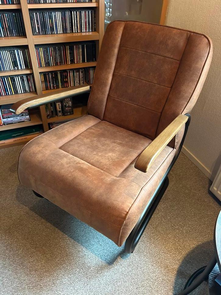 Fauteuil Ivar - stof - cognac, Huis en Inrichting, Fauteuils, Zo goed als nieuw, Stof, 50 tot 75 cm, 75 tot 100 cm, Ophalen
