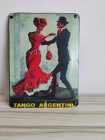 Kleurrijk metalen schilderijtje met prent, Huis en Inrichting, Ophalen of Verzenden, Gebruikt, Minder dan 50 cm, Minder dan 50 cm