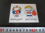 sticker strip dick bruna bloed goed geef het dan donor verpl, Verzamelen, Stickers, Ophalen, Zo goed als nieuw, Bedrijf of Vereniging