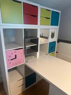 IKEA Kast met Bureau & Kleurrijke Vakken, Huis en Inrichting, Bureaus, Ophalen, Gebruikt, Bureau
