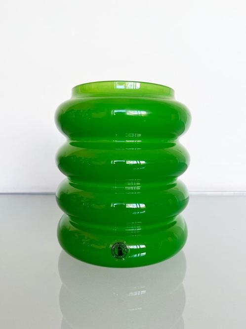 Vintage IKEA Anne Nilsson groene vaas, Huis en Inrichting, Woonaccessoires | Vazen, Zo goed als nieuw, Groen, Minder dan 50 cm
