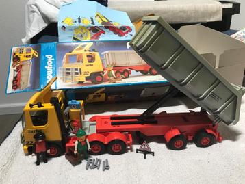 Playmobil Truck met kieptrailer 1986 incl handleiding + doos beschikbaar voor biedingen