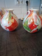 Mooie handgeblazen glazen vazen set, Overige kleuren, Ophalen of Verzenden, Minder dan 50 cm, Glas