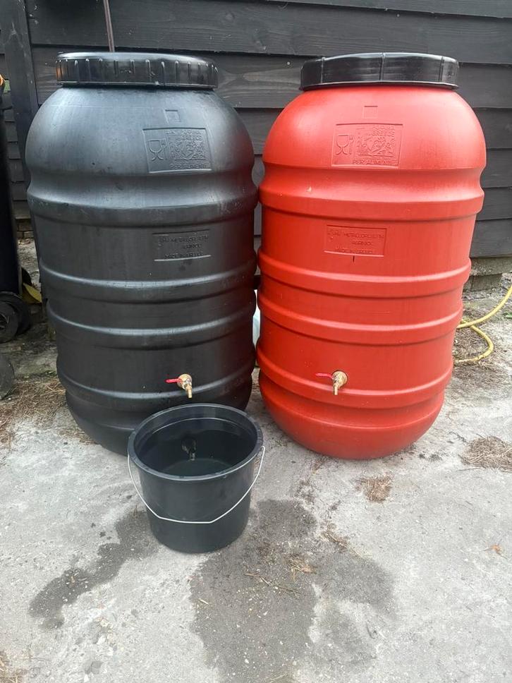 Voorraad regenton regentonnen barrels 220 liter vanaf €10, Tuin en Terras, Regentonnen, Zo goed als nieuw, 150 liter of meer, Ophalen