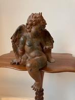 Zittende engel van kunsthars, Antiek en Kunst, Kunst | Beelden en Houtsnijwerken, Ophalen of Verzenden