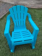 Turquoise Tuinstoel van kunststof voor peuter, Tuin en Terras, Tuinstoelen, Ophalen, Zo goed als nieuw, Kunststof