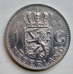 1 Gulden 1964 -Koningin Juliana -Zilver, Zilver, 1 gulden, Ophalen of Verzenden, Koningin Juliana