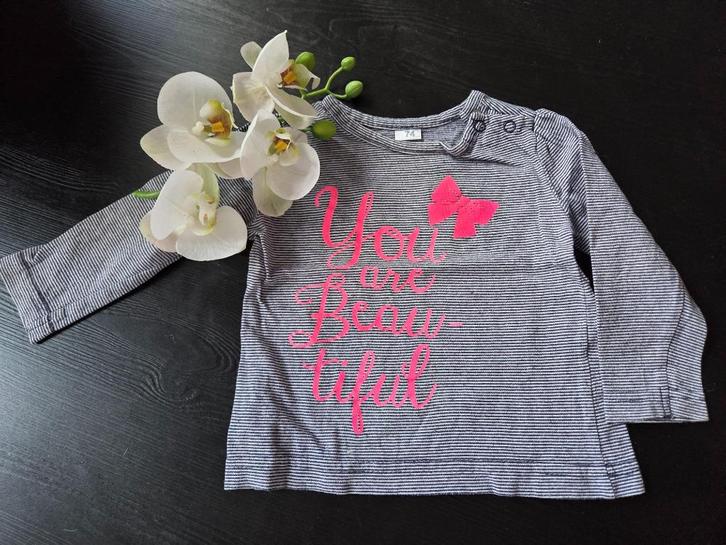 Leuke longsleeve, Kinderen en Baby's, Babykleding | Maat 74, Zo goed als nieuw, Meisje, Shirtje of Longsleeve, Ophalen of Verzenden