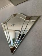 Facet geslepen spiegel in waaiermodel., Gebruikt, Ophalen of Verzenden, 100 tot 125 cm, Minder dan 100 cm