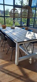 Grote houten eettafel, Huis en Inrichting, Tafels | Eettafels, Ophalen, Gebruikt, 100 tot 150 cm, 200 cm of meer