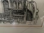 Anton Pieck Bloemendaal 1986 - 40x40cm.bod v.a 30€, Antiek en Kunst, Ophalen of Verzenden