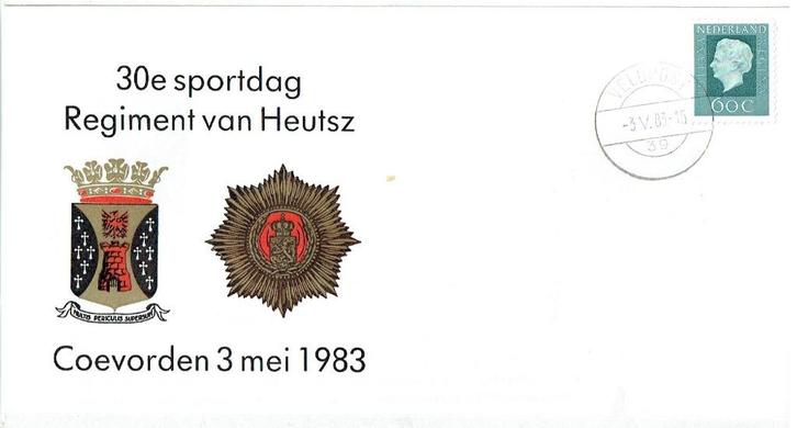 Mi 27 Nederland 1983 30e Sportdag Regiment van Heutsz Coe 2, Postzegels en Munten, Brieven en Enveloppen | Nederland, Envelop
