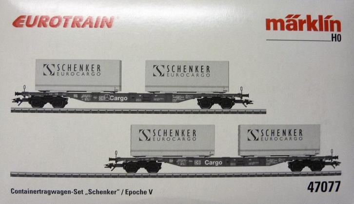 Märklin 47077 Set (2) "Schenker Eurocargo", Hobby en Vrije tijd, Modeltreinen | H0, Nieuw, Treinset, Wisselstroom, Märklin, Analoog