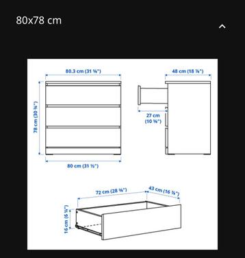 Twee IKEA MALM ladekasten - afbeelding 2