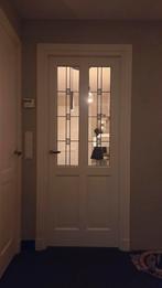 Glas in lood deur inclusief kozijn, Doe-het-zelf en Verbouw, Deuren en Horren, Ophalen, Gebruikt, 80 tot 100 cm, Binnendeur