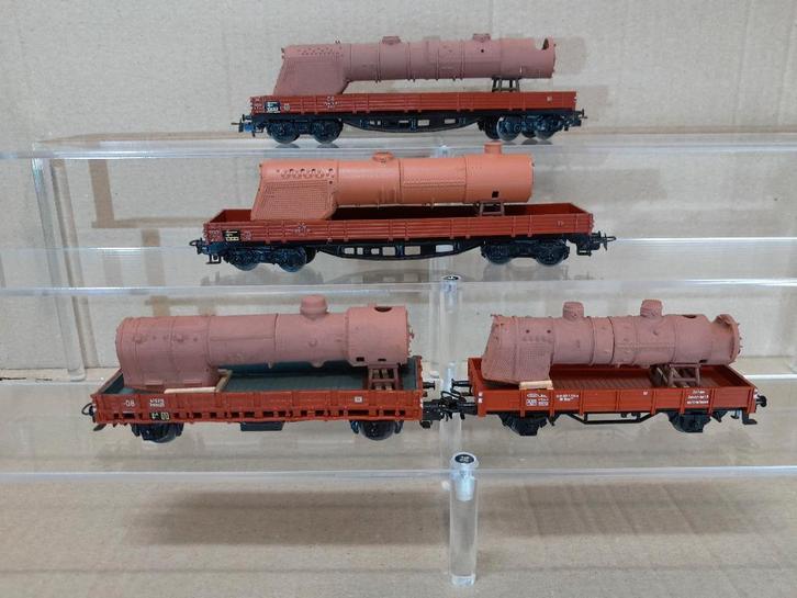 Marklin H0 lageboord wagons met lading, Hobby en Vrije tijd, Modeltreinen | H0, Zo goed als nieuw, Wagon, Wisselstroom, Märklin